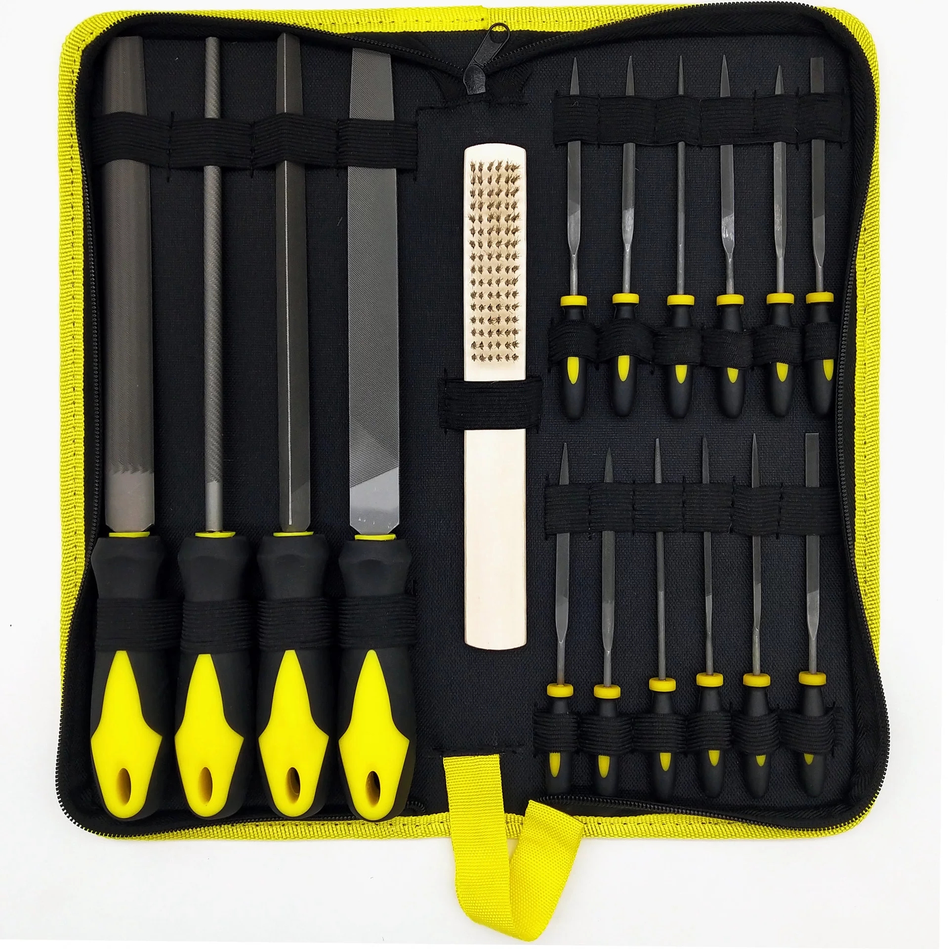  18 Pieces High Carbon Metal File Set With Bag