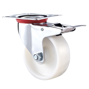 200 mm white Brake roller with polyamide caster wheel &Oslash;