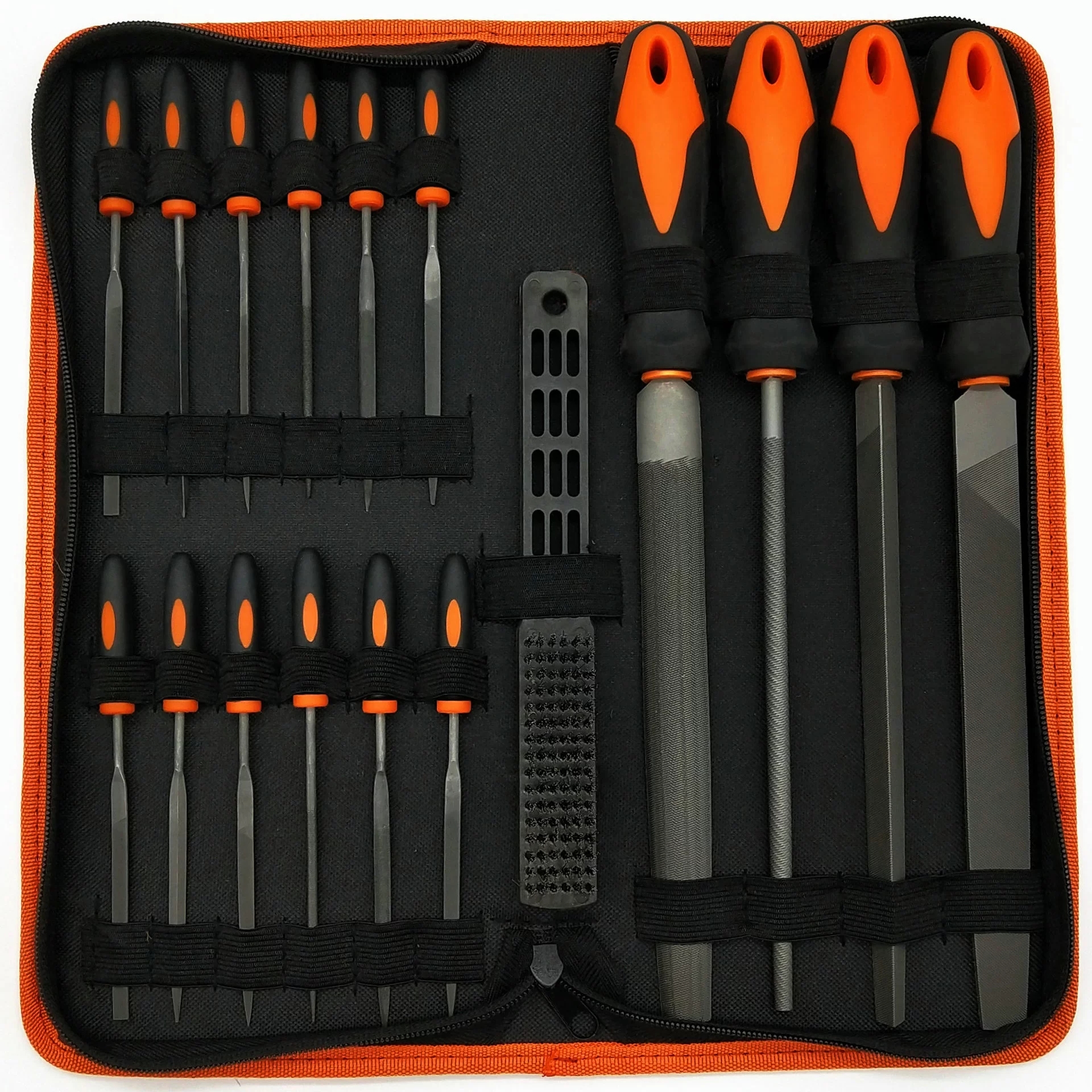  18 Pieces High Carbon Metal File Set With Bag