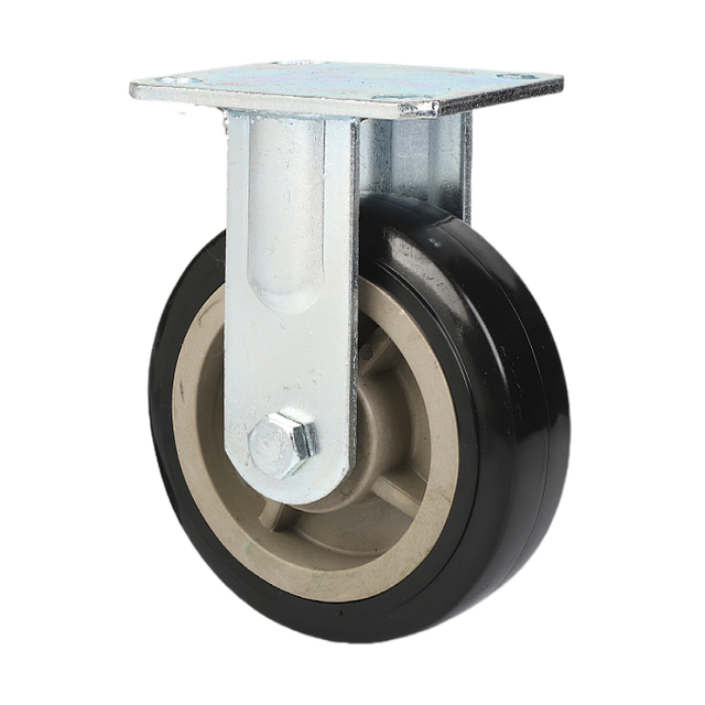 Tungstiv stift caster PVC Wheel Black Polyurethane og Plastic Core ricinus